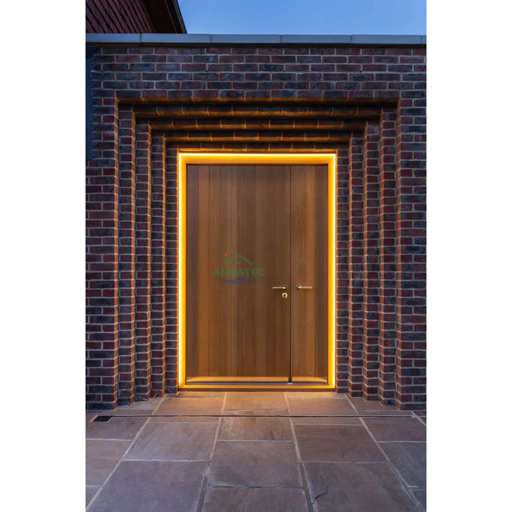 Extra Oversize Custom Luxury Solid Wooden Heavy Duty Pivot Exterior Front Entry Door For Houses