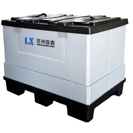 Автомобильные детали квадратная черная пластиковая Штабелируемая складная коробка для