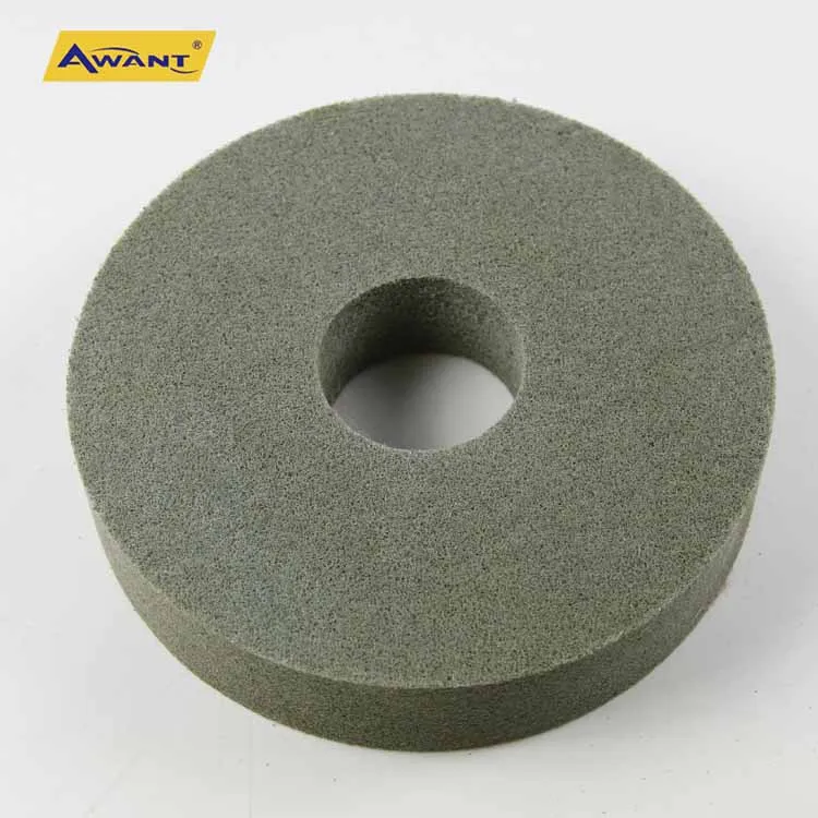 Non Woven Polishing Wheel 500 grit 8 inch Green for Metal Stainless Steel Cast Iron Alloy
