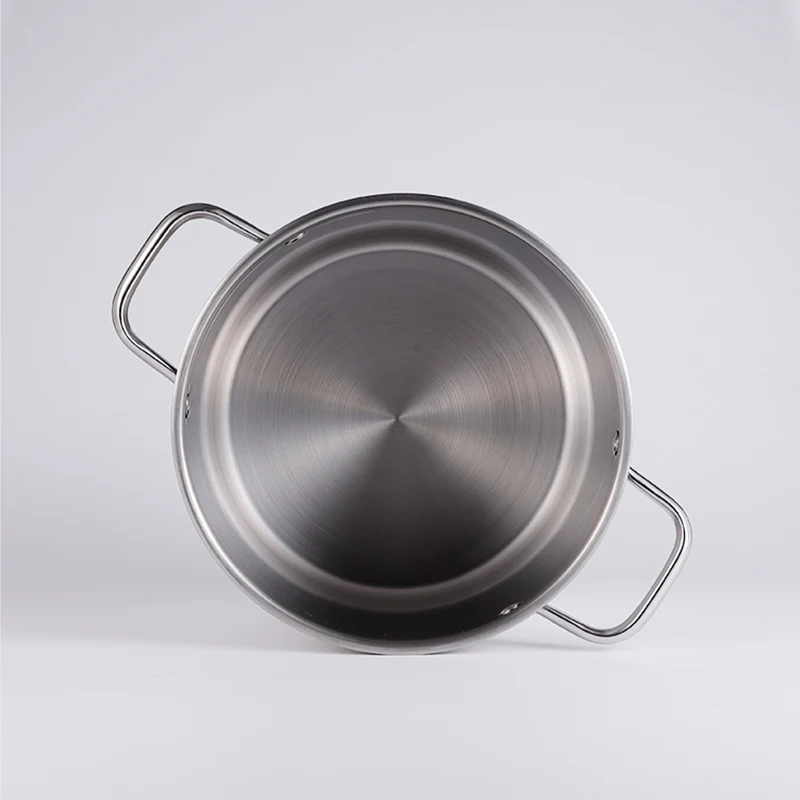korean three layer non-stick commerccial kitchen restaurant stainless steel soup pot with glass lid small soup pots