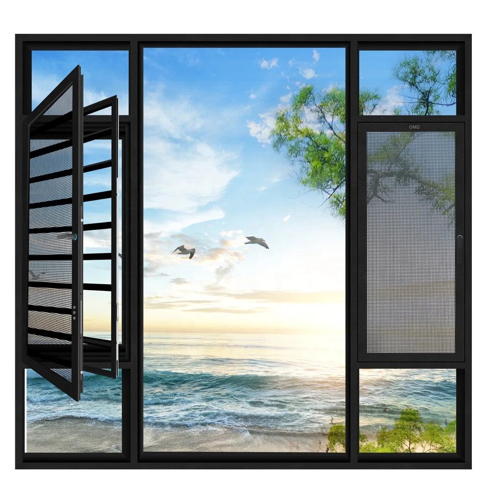 Original Factory Thermal-break Custom Aluminium Casement Windows Soundproof Double Glass House Swing Casement Window
