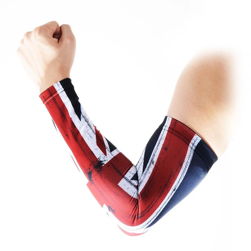 OEM custom sublimation arm sleeve golf fishing compression bike elastic arms sleeve spandex heat arm sleeves