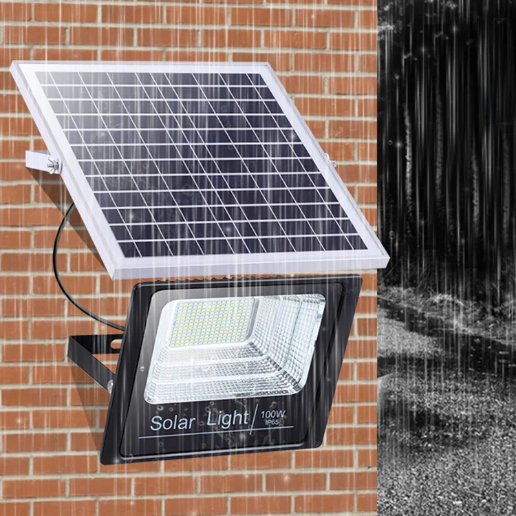 High brightness 6w 6v solar panel 6600mA 3.7v li-battery 20w outdoor garden wall flood led solar focus lights