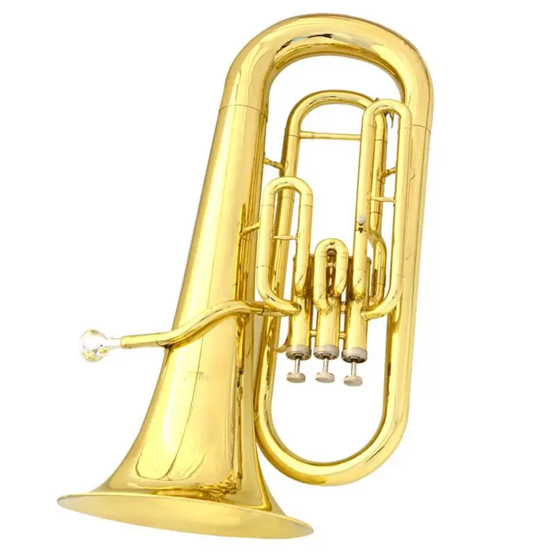 Factory Price Gold Lacquer  Brass Bb Professional  Euphonium Compensating