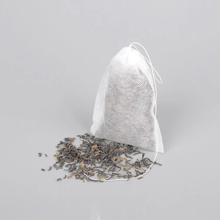 Wholesale Disposable Tea Filter Bags Drawstring Seal Empty Tea Bags For Loose Tea With String