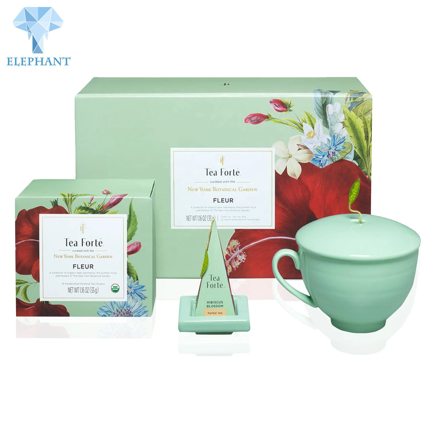 Custom  Luxury Square Flower Magnetic Color Box Packing Tea Cup And Saucer Tea Set Coffee Mug Paper Gift Packaging Box