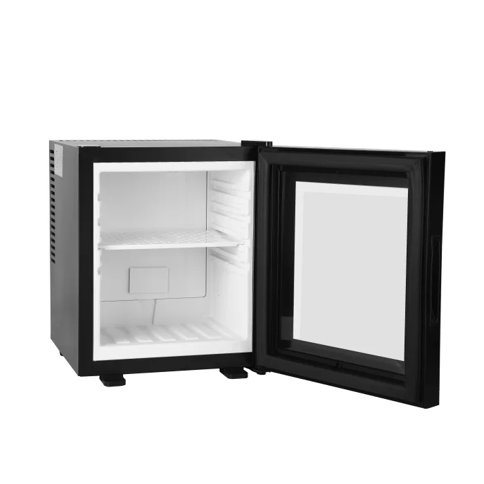 Hot Sell Freon-free Glass Door Built in Heat Pipe Refrigerator Hotel Mini Bar Fridge for Guest Room Hotel Mini Refrigerator