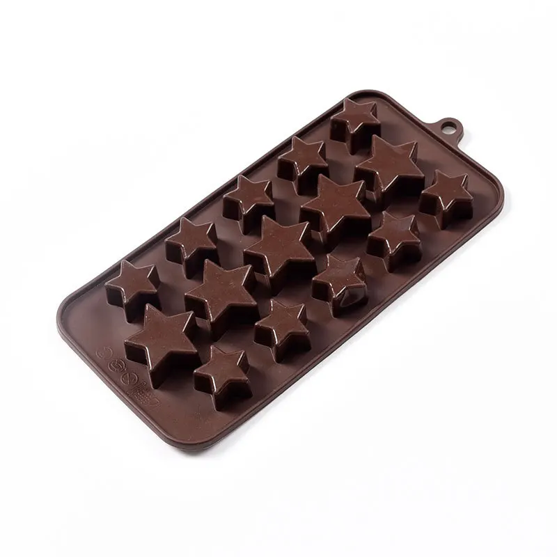 15 Cavity Star Silicone Chocolate Mold Food Grade High Temperature Resistant DIY Baking Cake Fondant Silicone Mold