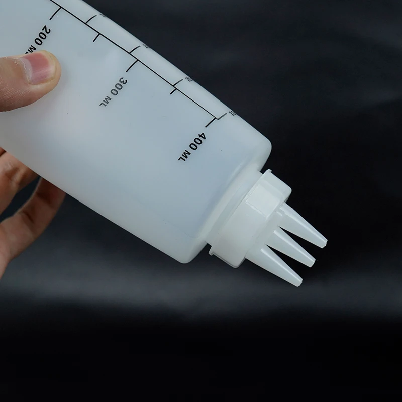 Custom Food Grade 8oz 16oz 32oz HDPE Soft Empty Plastic Sauce Squeeze Bottle 3 Hole Squeeze Bottle for Sauce With Twist Off Cap