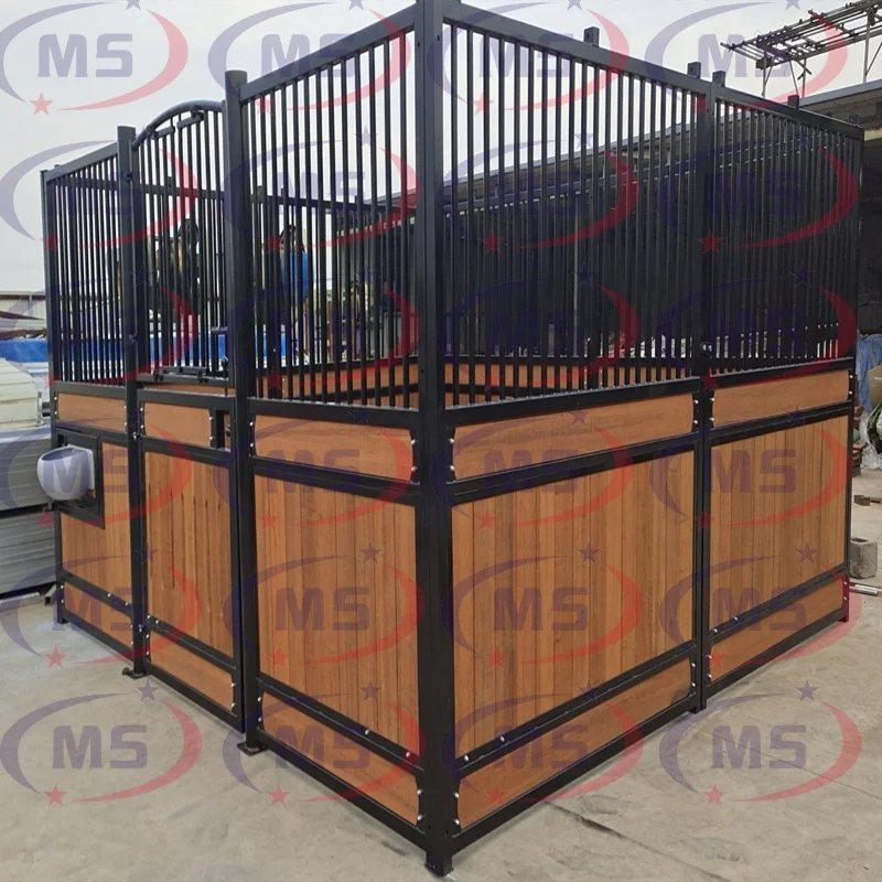 Перманентные двери из бамбукового оборудования для лошадей, конюшни, конюшни, передние панели для лошадей