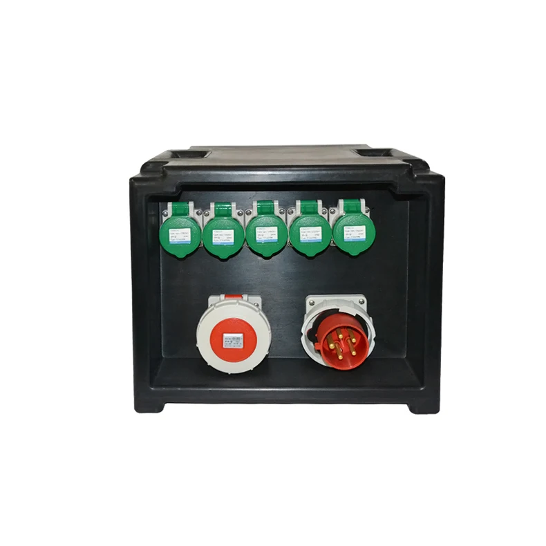 Portable Stackable Temporary Electrical PVC stage power 32A plug distribution box Board rack power distro