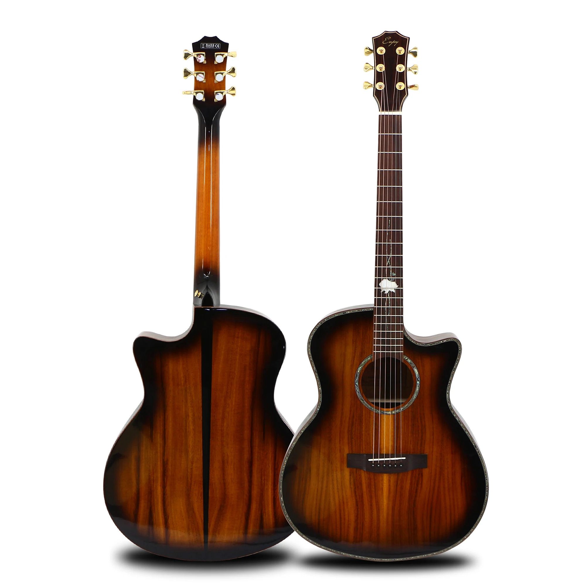 Luxury 41 Inch Heigh 6 String Cutway Rosewood All Solid Wood  Acoustic Guitar For Guitarist