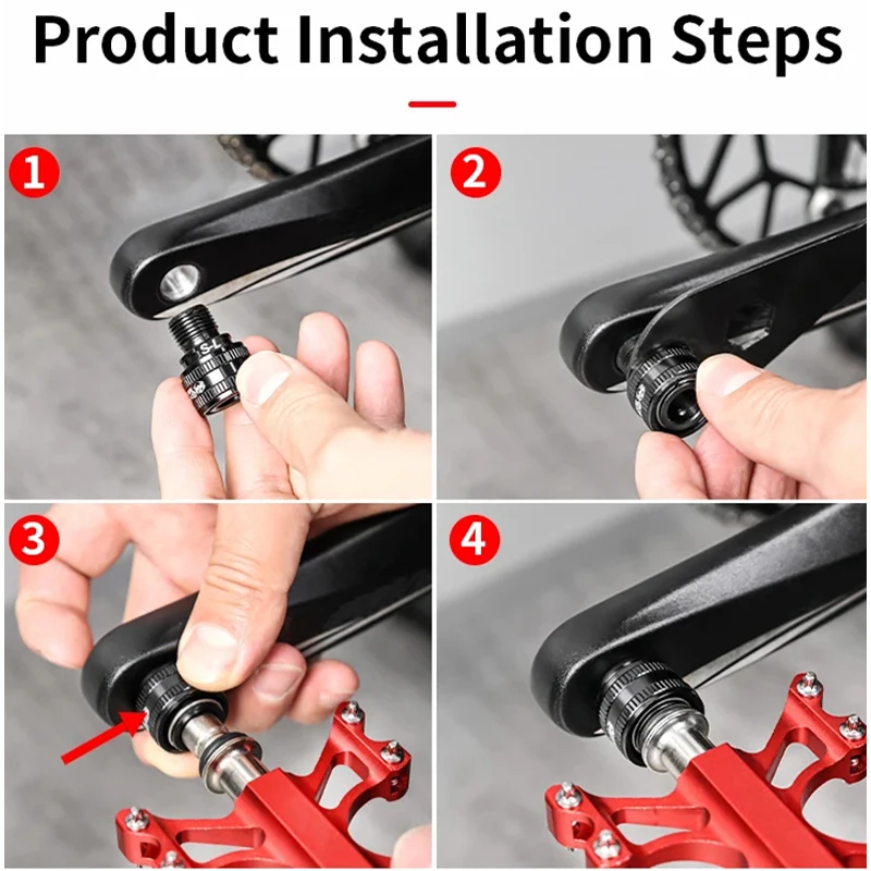 MUQZI Bicycle Pedal Extender Bolt 16mm Quick release pedal Extender For 9/16 inch Threaded Pedal