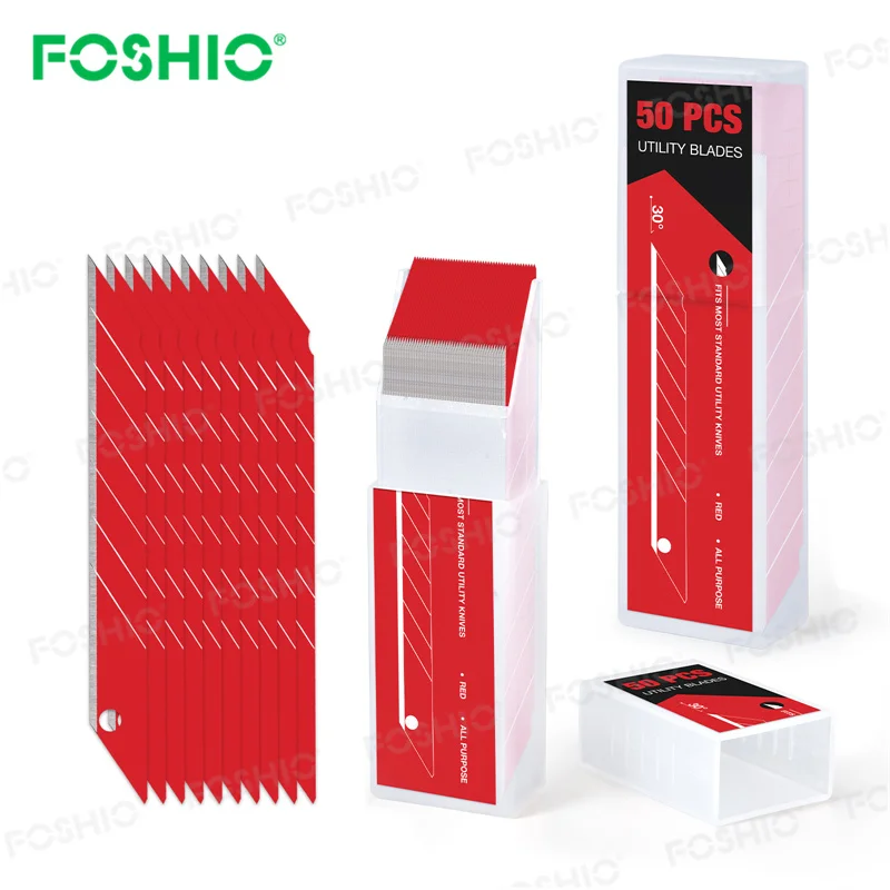 Foshio Customize 9Mm 30 Degree Paper Cutter Knife Vinyl Cutting Replaceable Blade Knife