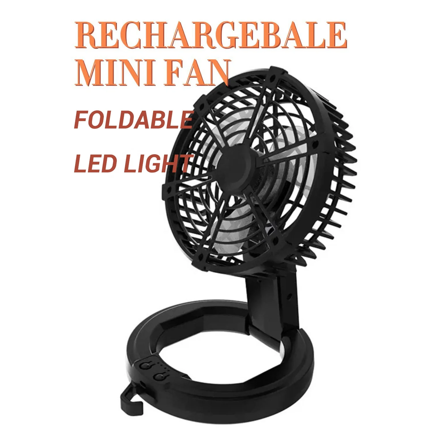 Rechargeable Pocket Fan Folding Battery Portable Air Cooling USB Mini Hand Fan