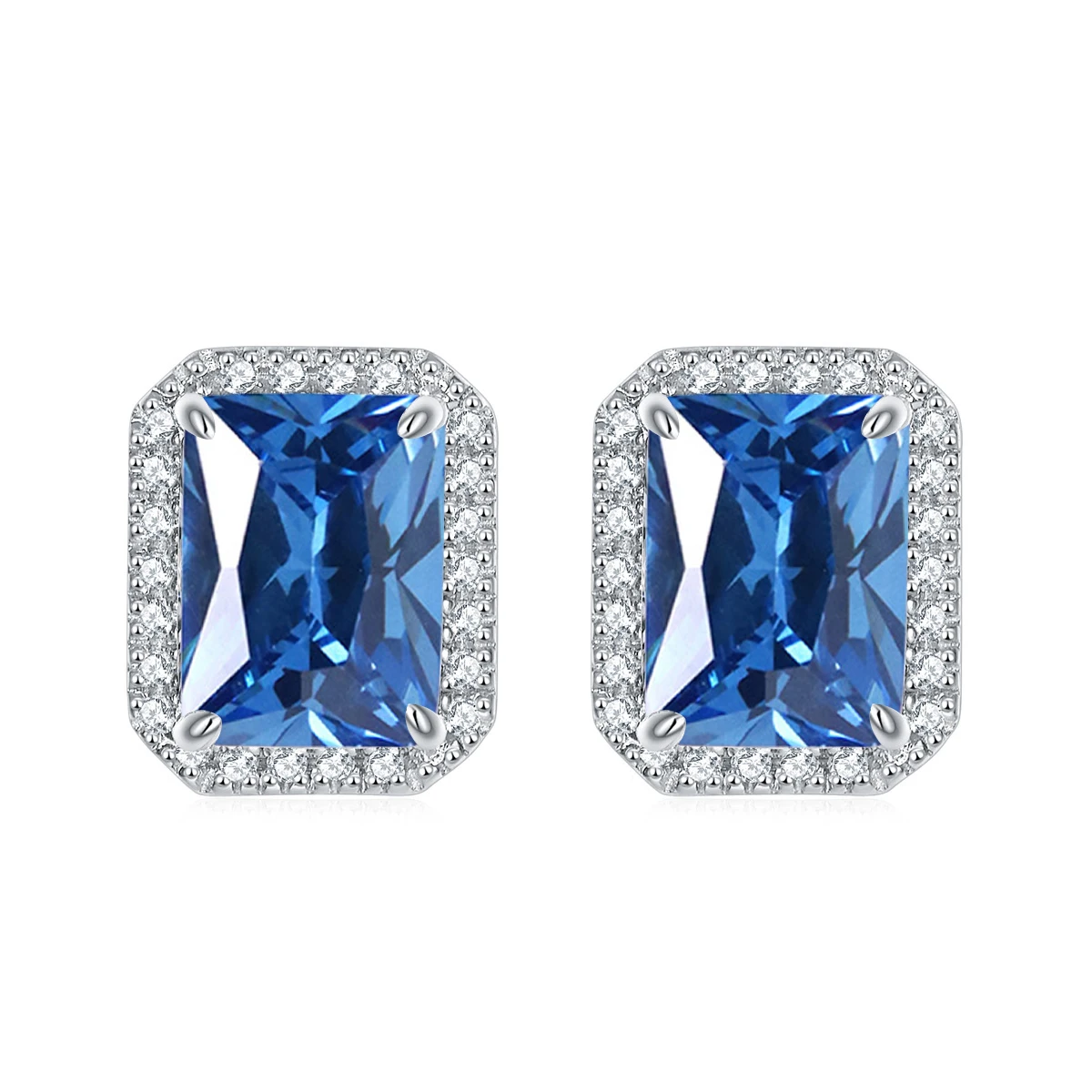 Women Fashion 925 Silver Earring Gemstone Birthstone Earring Charms Jewelry Earring For Women