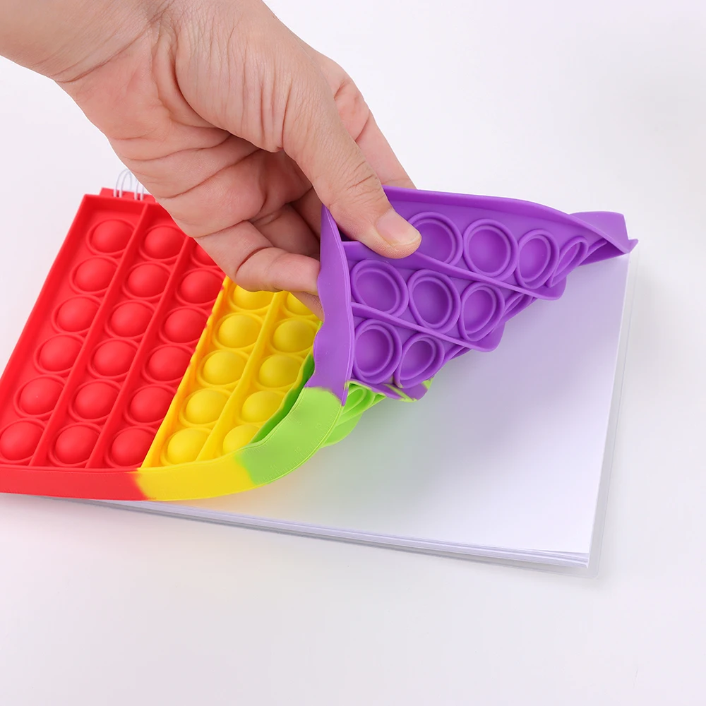 Bubble Silicone Cover Notepad Student Fidget Toys A5 Pop push up
