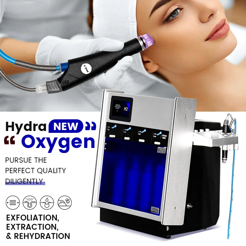 Vortex Hydro Oxygen Facial Machine for Deep Skin Cleansing Nourishing Repairing Moisturizing with UK/EU/US/CN Plugs for Spa Use