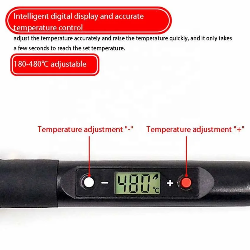 Soldering Iron Tools 80W Portable Lcd Display Adjustable Temperature Welding Rods Electric Soldering Irons