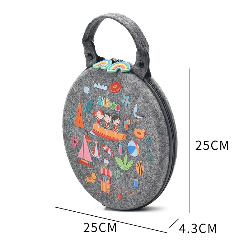 Montessori Basic Skills Activity Toys Board Toddlers Early Education Baby Felt Busy Board Bag Multi Activities Felt Busy Books