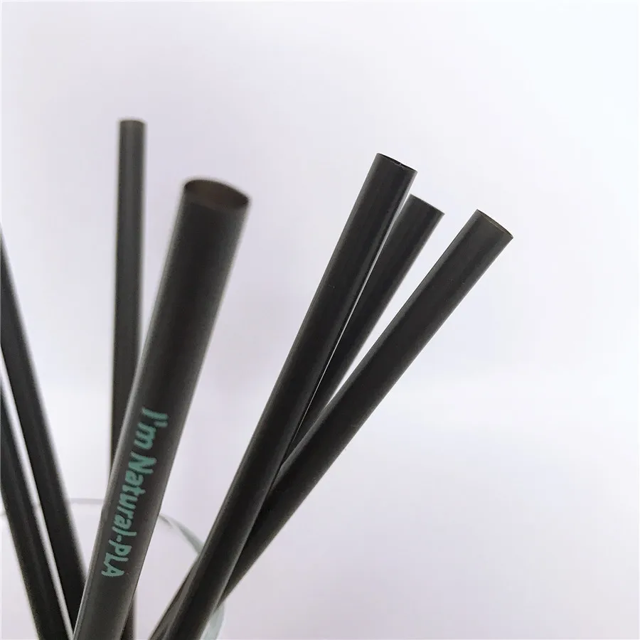 100% Biodegradable PLA Straws No Plastic Corn Starch Straws
