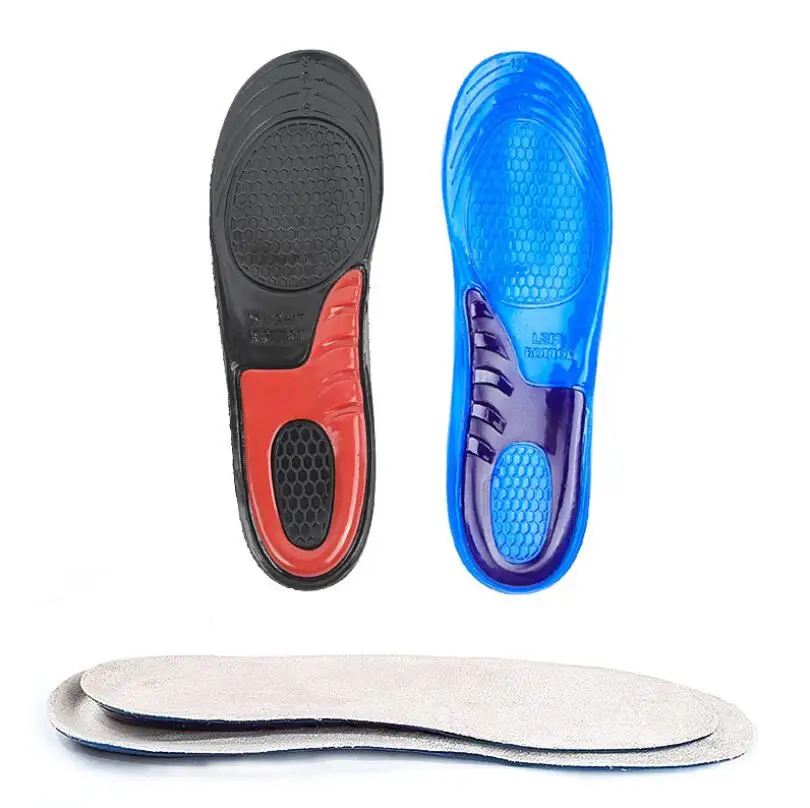 Shoes Orthopedic Massaging Shock Absorption Insole Sport Running Silicone Gel Insoles