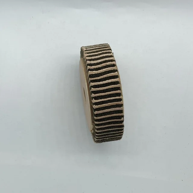 leather felt round brush in leather and cloth material  for leather and shoe industry  giving smoother   as buffing wheel NND110