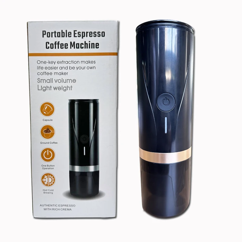 Espresso Coffee Machine PCM03 New Design with Heating Function 2 in 1 Battery Aluminum OEM 90 Cappuccino Maker English 5v 90w