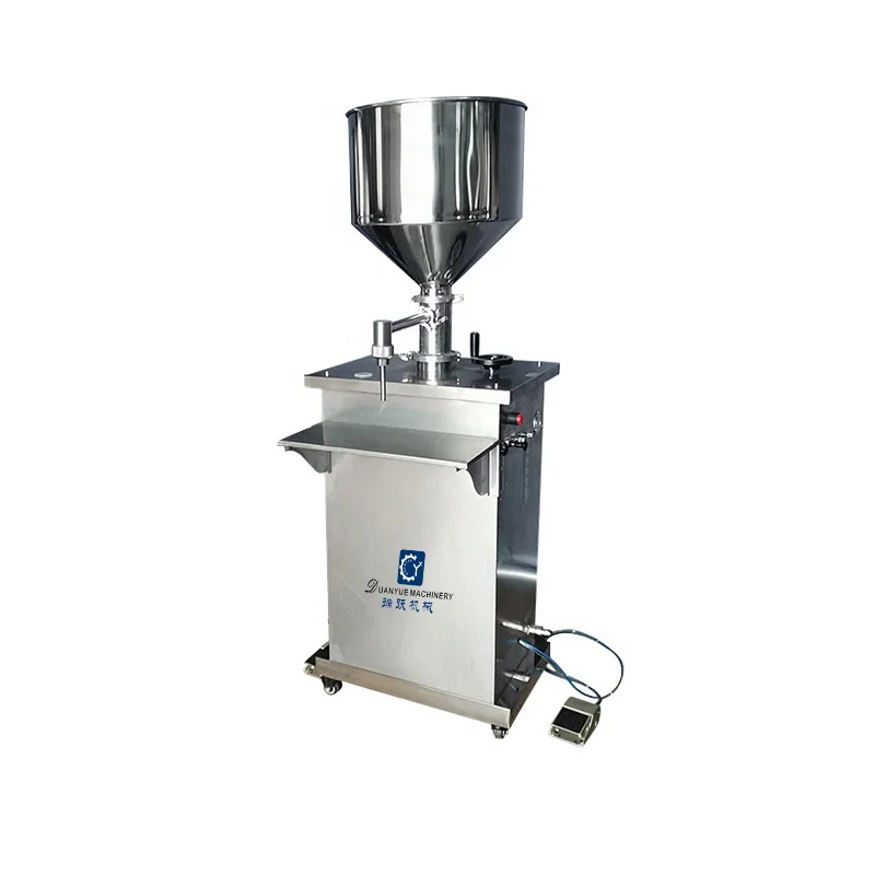 Pneumatic Vertical Liquid Sauce Paste Cream Filling Machine High Viscosity Fluid Liquid Filling Machine