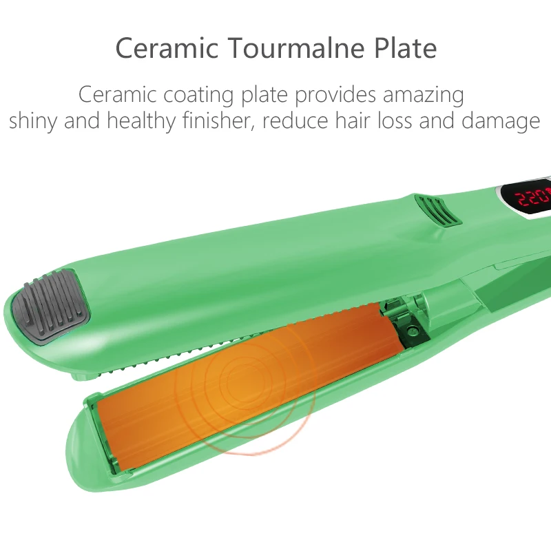 3D Floating plates titanium  ceramic Steam Hair Straightener