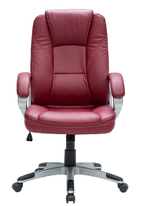 Базовый Классический мягкий Офисный Компьютерный стол со средней спинкой и подлокотником-красный