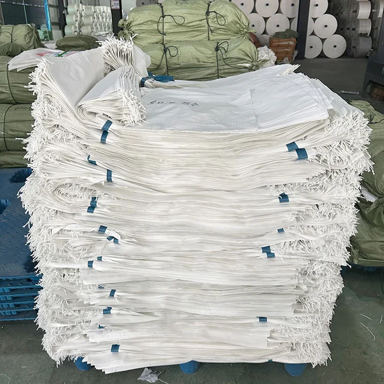 China Poly Woven Bags Factory 50Kg Rice Pet Food Big Packing PP Woven Bags