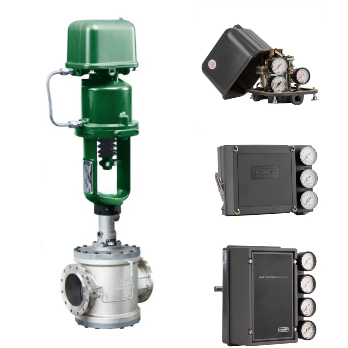 Chinese Single Seat Valve With Fisher 3582 Pneumatic Single Acting Valve Positioner 3582i Electro Pneumatic Positioner