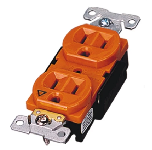 Orange Hospital Grade Duplex Receptacle America Nema 5-15R socket
