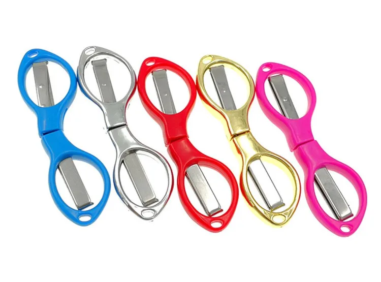Multi Purpose Pocket Scissors Keychain Foldable Scissors Small Fishing Sewing Tailoring Folding Scissor