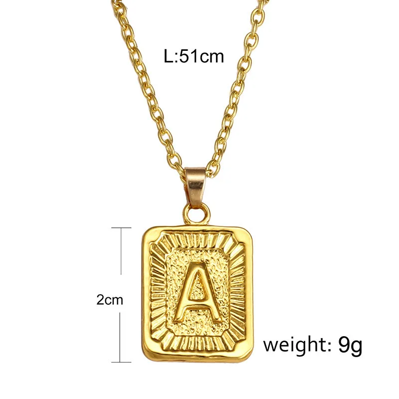 Custom Hip-pop Style Necklace Gold Metal Letter M Ornament Cheap Pendant Tag