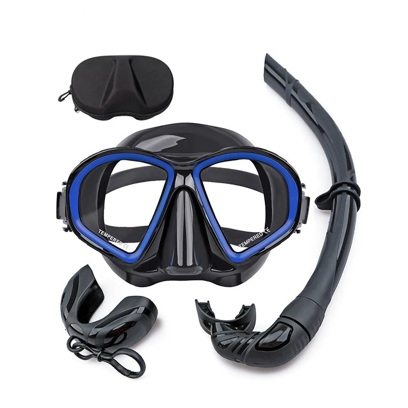 Aloma Hot Sale Snorkeling Mask Waterproof Silicone Diving Mask Freediving Goggles and Wet Snorkel Set