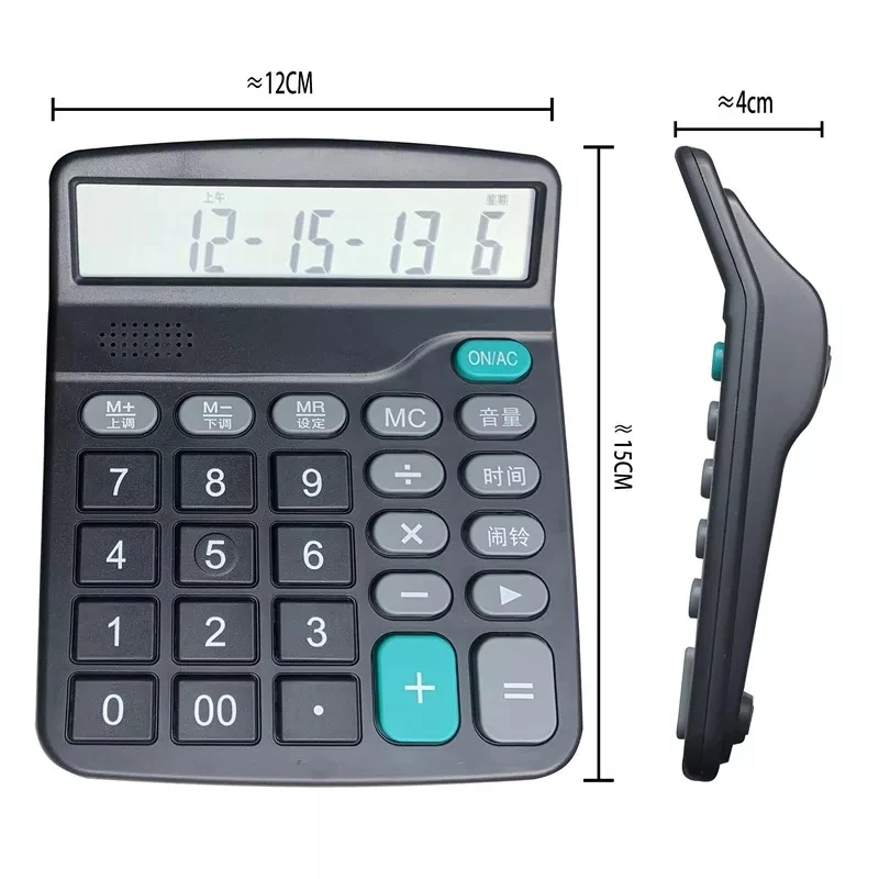 Factory Supply Original 12 Digit Dual Power Desk Real Solar Energy Cheap Two Power AA Battery Desktop Office Calculator