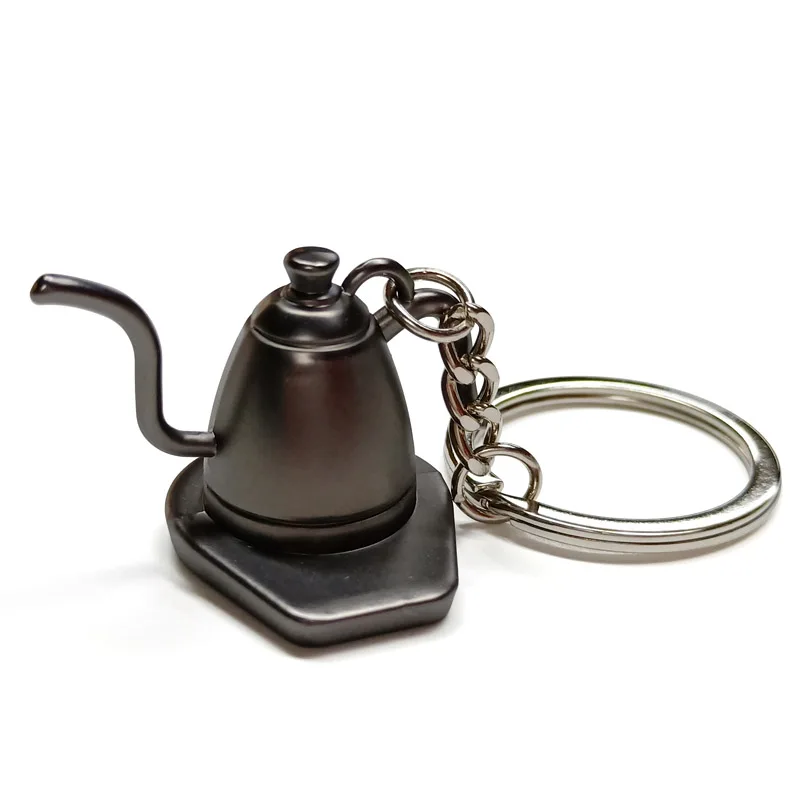 High Quality Custom logo 3d Metal Coffee Keychain