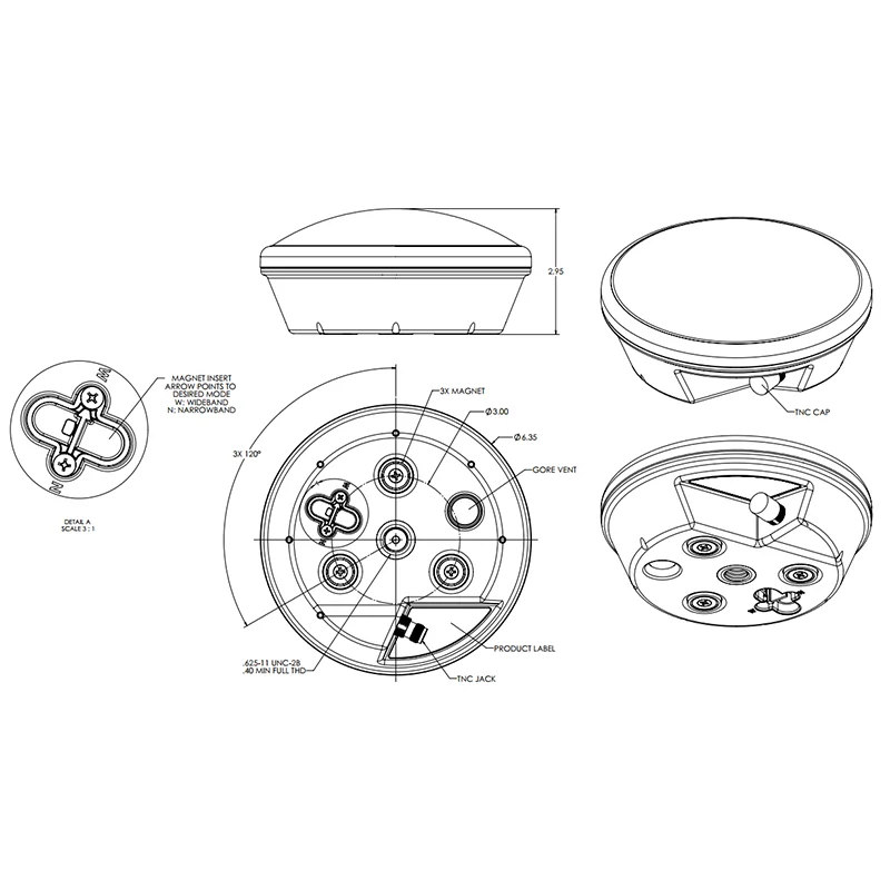 GPS antenna Trimble AG25 GNSS rover measurement High precision GPS L1 L2 GLONASS BDs Galileo For RTK receiver BD970 BD992 BD982
