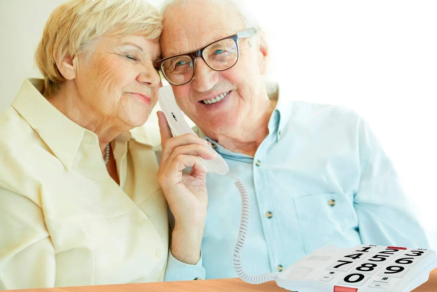 SOS Big Button Telephone Loud Speaker Caller ID for Elderly Amplified Corded Landline Phones Home Use Without Handfree