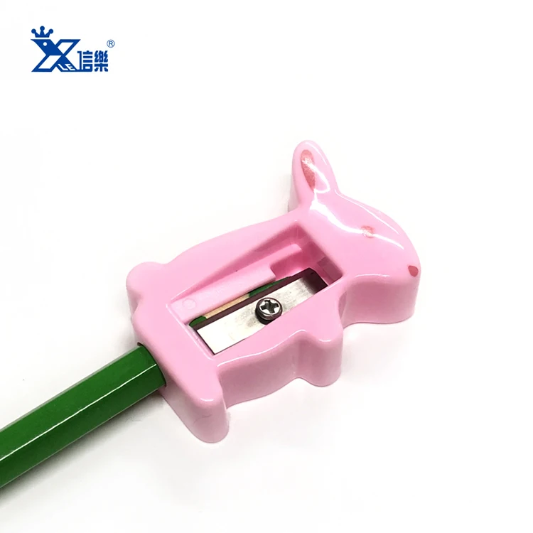 BSCI factory Wholesale Easter bunny shape stationery supplies buy standard Kid Pencil Sharpener