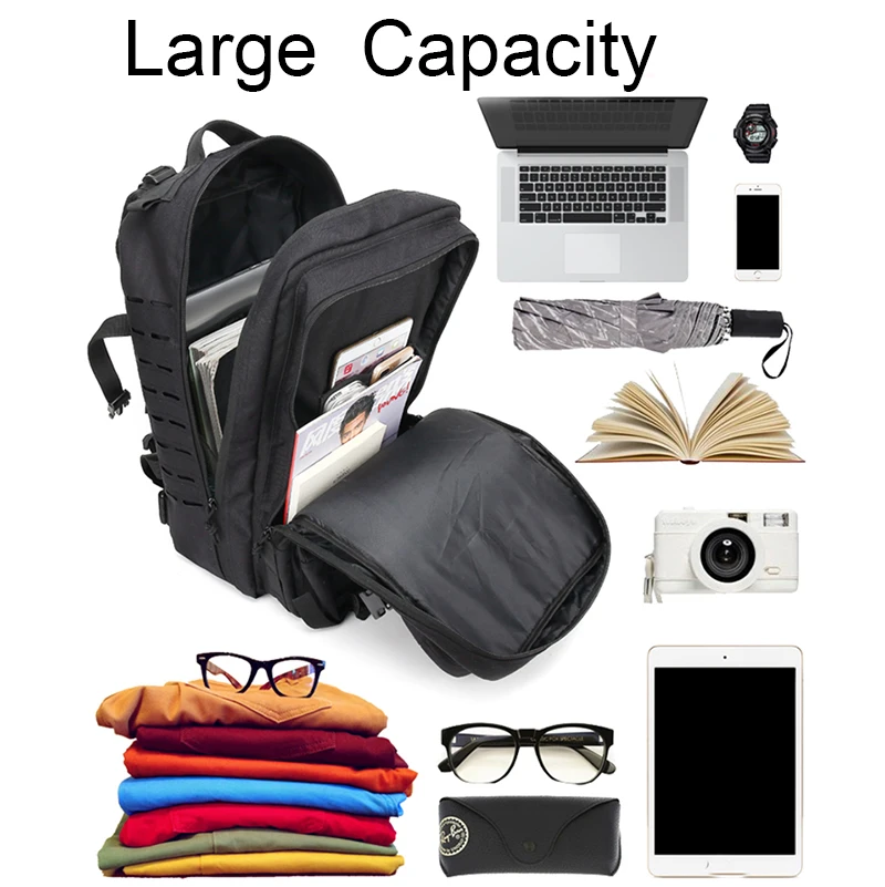 Hunting Large Capacity Hiking Waterproof GYM Mountain Laser Tactical Backpack