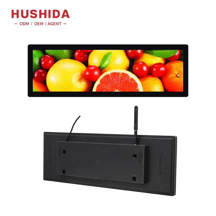 28.6 inch Shelf Edge Smart LCD Panel Screen Stretched Bar Digital Shelf Bar LCD Screen