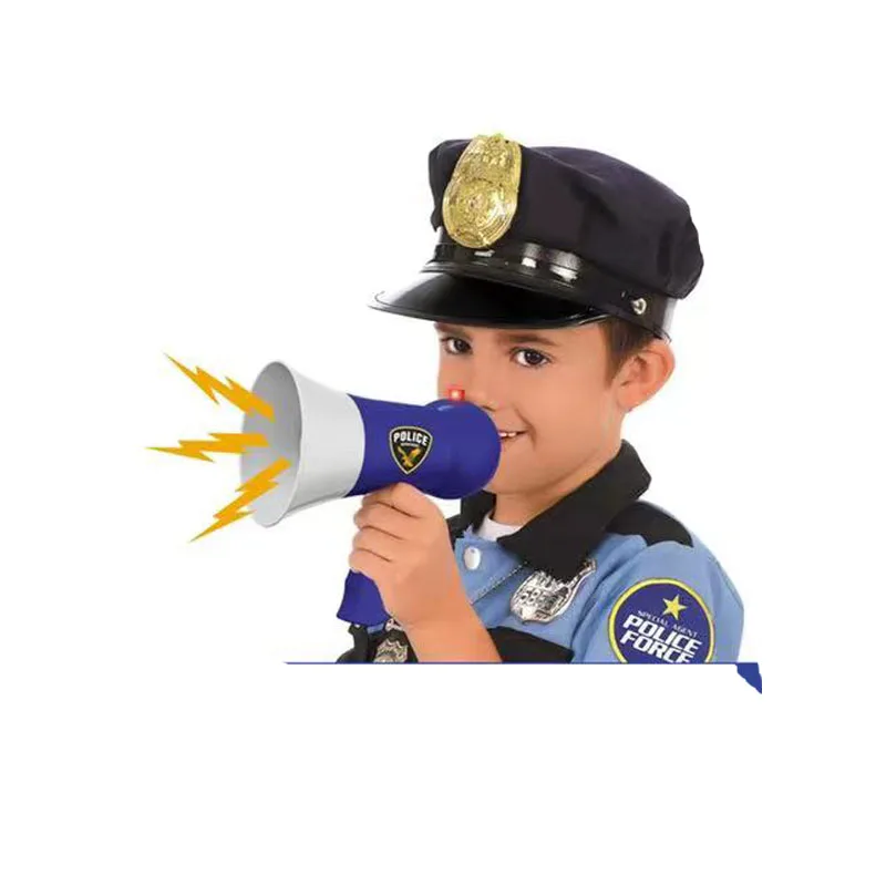 2023 new Plastic Kids Toy Pretend Play Set  Police Megaphone Trumpets megaphone toy for kids