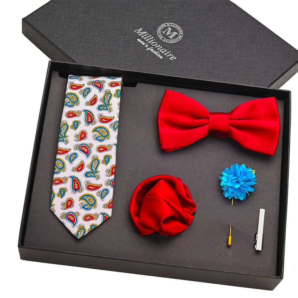 YiLi Фабрика оптовая продажа мужские модные карманные квадраты 5 шт. галстук подарочный