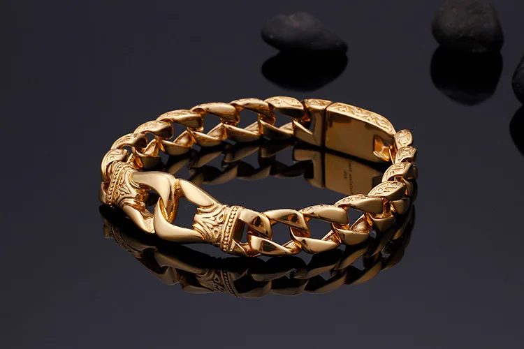 Stainless steel jewelry wholesale retro bracelet men wholesale new European and American fashion titanium steel bracelet