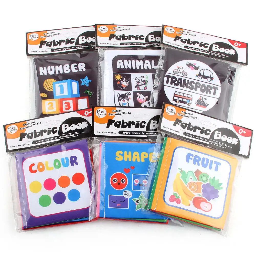 Cheap Price Baby Cloth Book Baby Activity Toy Set Black And White Soft Book Sound Paper Infant Educational Cloth Book