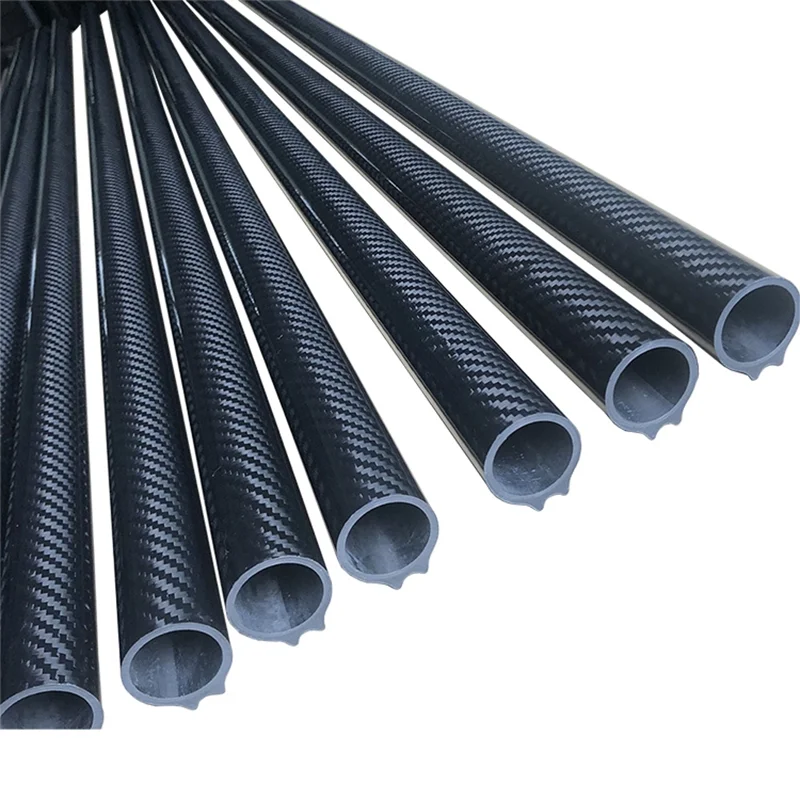 custom 3K black glossy twill surface carbon fiber spearfishing barrel  tube