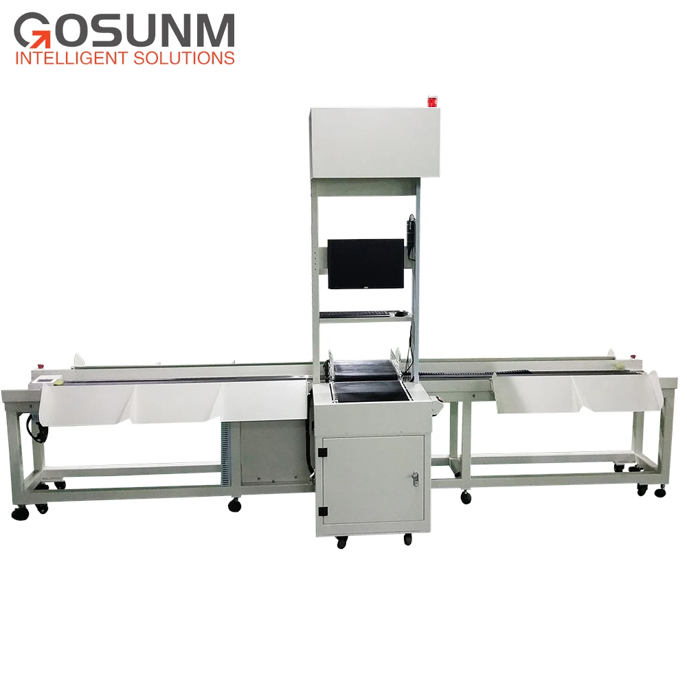 GOSUNM Network e-commerce Parcel Dimensioning Weighing Scanning and Sorting Machine DWS with Sorter Bin